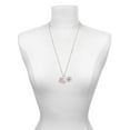 thumbnail image 3 of Delight Jewelry Silvertone Crystal Initial - M - Light Pink Heart Nurse Strong Zoe Necklace, 3 of 4