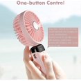 thumbnail image 4 of Handheld Fan, Usb Rechargeable Portable Mini Fan, 5 Speed Small Pocket Fan With Base, 4200mah Battery Foldable Desk Fan For Office, Outdoor, 4 of 5