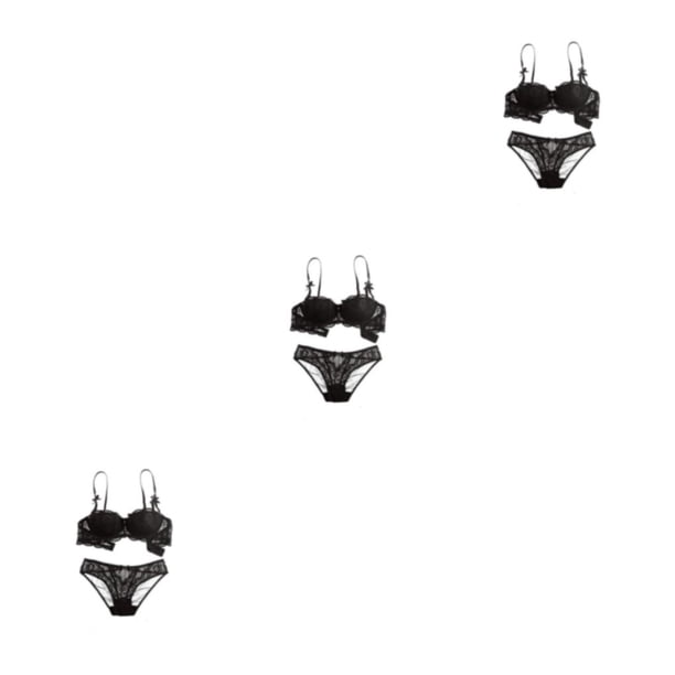 Sonducket Conjunto de sujetadores de copa 1/2, Bralette de encaje a la moda para mujer, cierre trasero transpirable, ropa interior de realce Type1 NO1