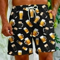thumbnail image 4 of Ndbuld Men's Board Short Beach Sho Men's Gradient Printing Hawaiian Special Oktoberfest Print Beach Casual Trouser Shorts Pants Deal for Days Holiday Decor,Black,3XL, 4 of 9