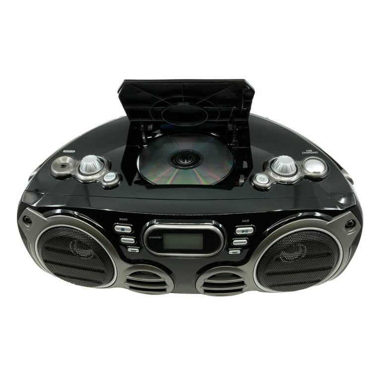 Proscan Bluetooth Portable CD Radio Boombox with AM/FM Radio, Black,  PRCD682BT 