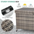 thumbnail image 6 of AVAWING 240 Gallon PE Wicker Storage Box, Patio Deck Box, Outdoor Container, Gray, 6 of 8