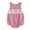 Pink, variant on Otqutp Toddler Baby Smocked Baseball Romper New Born Boys Girls Sleeveless Bubble Rompers Embroidery Plaid Bodysuit Tops