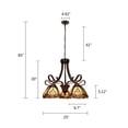 thumbnail image 3 of CHLOE Lighting Victorian-Style 5-Light Antique Dark Bronze Finish Large Chandelier 25" Wide, 3 of 8