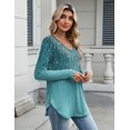 thumbnail image 3 of Zeagoo Long Sleeve Tops for Womens Floral Blouse Casual Basic Tunic Tops to Wear with Leggings Shirts, 3 of 6