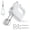 White, variant on Hivroo Electric Hand Mixer, 5-Speed with Stainless Steel Beaters & Dough Hooks for Baking Cake Egg Cream Food