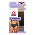 thumbnail image 4 of Reebok Women's Sport Soft Hipster Panties, 4-Pack Sizes S-2XL, 4 of 5