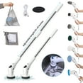 thumbnail image 3 of Electric Spin Scrubber, Cordless Shower Scrubber with 7 Replacement Head, 3 Adjustable Speed Power Scrubber, Bathroom Scrubber Cleaning Brush with Extension Handle for Bathtub Floor Tile Grout, 3 of 17