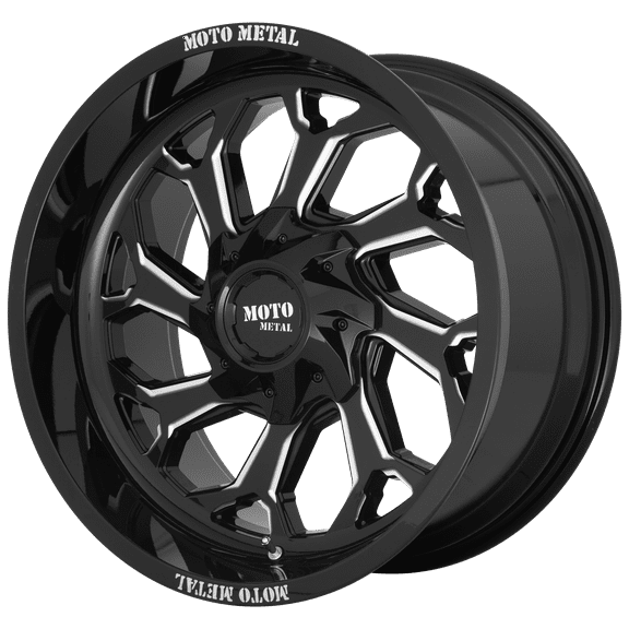 Moto Metal Mo999 20X10 8X170 -18Et 124.2Cb Gloss Black Milled Wheel