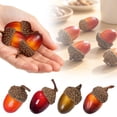 thumbnail image 2 of 4 Pcs Artificial Small Acorn, Realistic Acorn Caps, Fake Acorns for Craft, Fall Fruits Decor, Nut Ornaments Fall Simulation Decor For Vase Filler Tabletop & Household Scene Layout, DIY Pinecone Props, 2 of 6