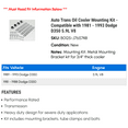 thumbnail image 2 of Auto Trans Oil Cooler Mounting Kit - Compatible with 1981 - 1993 Dodge D350 5.9L V8 1982 1983 1984 1985 1986 1987 1988 1989 1990 1991 1992, 2 of 2