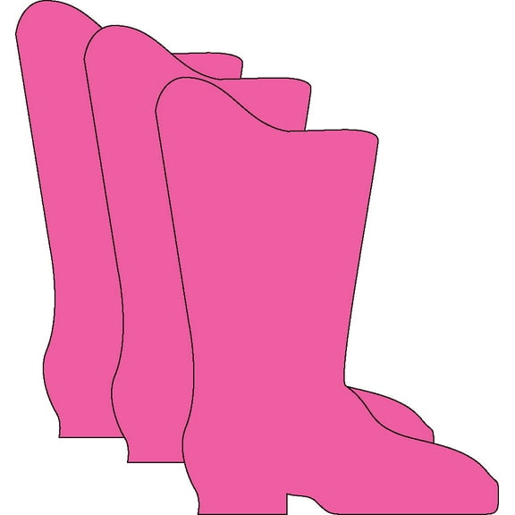 SHAPES ETC. Small Single Color Cut-Out - Cowgirl Boot