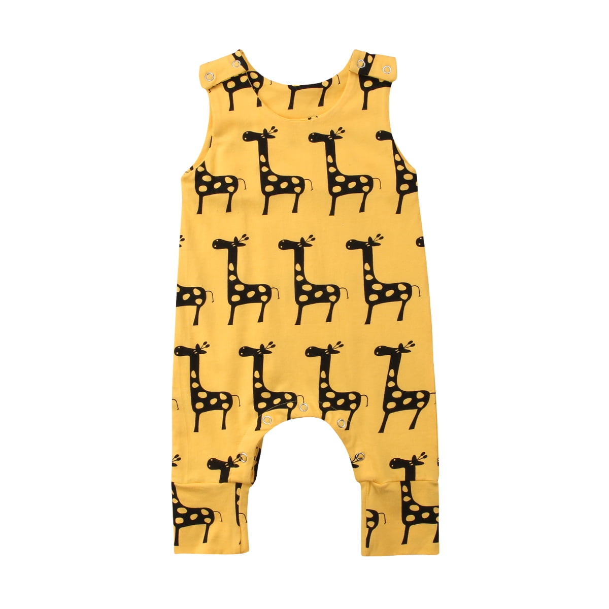 Newborn Infant Baby Girl Boy Cartoon Sleeveless Romper Jumpsuit Outfits Clothes