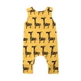 thumbnail image 1 of SUNSIOM Infant Yellow Sleeveless Romper, Baby Round Collar Print One-piece, 1 of 7