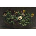 thumbnail image 2 of Henri Fantin-Latour 14x11 Gold Ornate Wood Frame and Double Matted Museum Art Print Titled - Still Life with Pansies (1892), 2 of 4