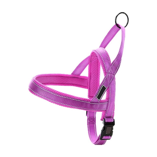 Methold Arnés para perros Chaleco reflectante para exteriores Chaleco reflectante para mascotas Manija acolchada Suave Suministros para perros Violeta XXS