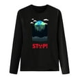 thumbnail image 4 of RKSTN Sweat-Shirt pour Femmes Mode Automne Léger Couleur Unie Manches Longues Col Rond Imprimé Pollution Marine, 4 of 4