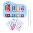 thumbnail image 2 of Baby Piano Toy, Baby Musical Piano, Fine Workmanship With A Small Knocking Stick Not Easy To Damage For Children Kindergarten Blue, 2 of 8