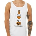 thumbnail image 2 of Peace Love and Halloween Tank Top Unisex 2X-Large White, 2 of 5