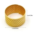 thumbnail image 2 of bedienty Knitting Rings Finger for Protection Thimble Adjustable Sewing Loop Specially-designed Crochet Tools for Home Yarn Crafts Normal Gold Ring 1Set, 2 of 6