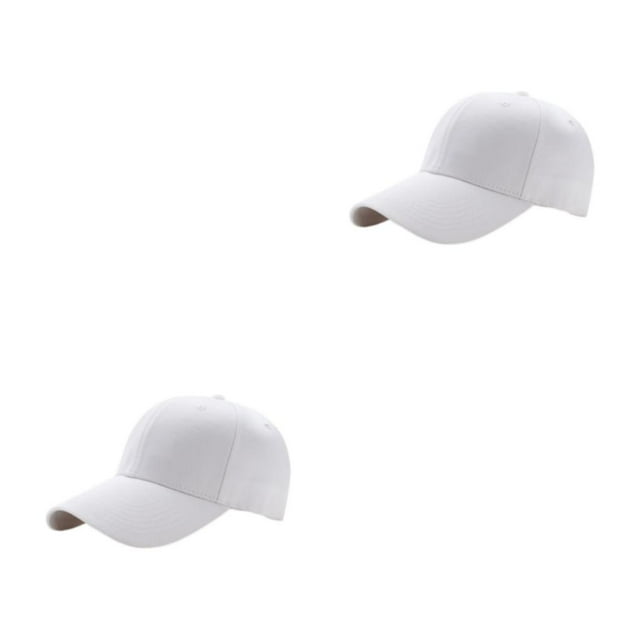 kurtrusly Sun Protection Baseball Cap Universal Size For Outdoor Adventures Universal Baseball Cap Polyester Outdoors Sun Cap white 2Set