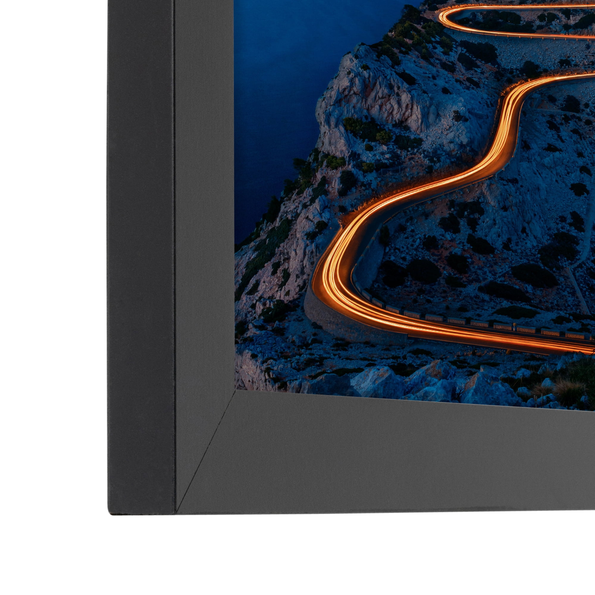 ArtToFrames 18x24 inch Soft Black Picture Frame, Black 18" x 24" MDF Poster Frame (WOM-5180) 1234