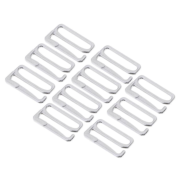 10 Pieces Alloy Replacement Bra Strap Slider Hooks Fig 9 Adjuster for Craft , 19mm