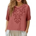 thumbnail image 1 of TaTaai Casual Knit Women Cardigan Solid Color Printed Short Sleeve V Neck Regular Fit Soft Comfort Machine Washable No Fading Daily Office Casual Wear Blouse Gift, 1 of 7