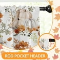 thumbnail image 6 of Fall Retro Floral Pumpkin Kitchen Window Curtains Valance and Tier Set 36 Inch, Autumn Vintage 3 Piece Window Treatment Tiers for Living Room Bedroom Kitchen Decor Drapes, 6 of 6