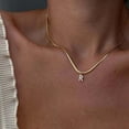 thumbnail image 1 of Funie Femmes Pendentif Collier Lettre Hip Hop Incrusté Strass Serpent Chaîne Clavicule Bijoux Cadeaux, 1 of 7