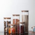 thumbnail image 4 of HLONK Sealed Canisters Glass Jar Airtight Jar Sugar Jar Container for Coffee Flour Container Glass Containers, 4 of 6