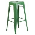 thumbnail image 1 of Kingfisher Lane Metal 30'' Backless Bar Stool in Green, 1 of 1