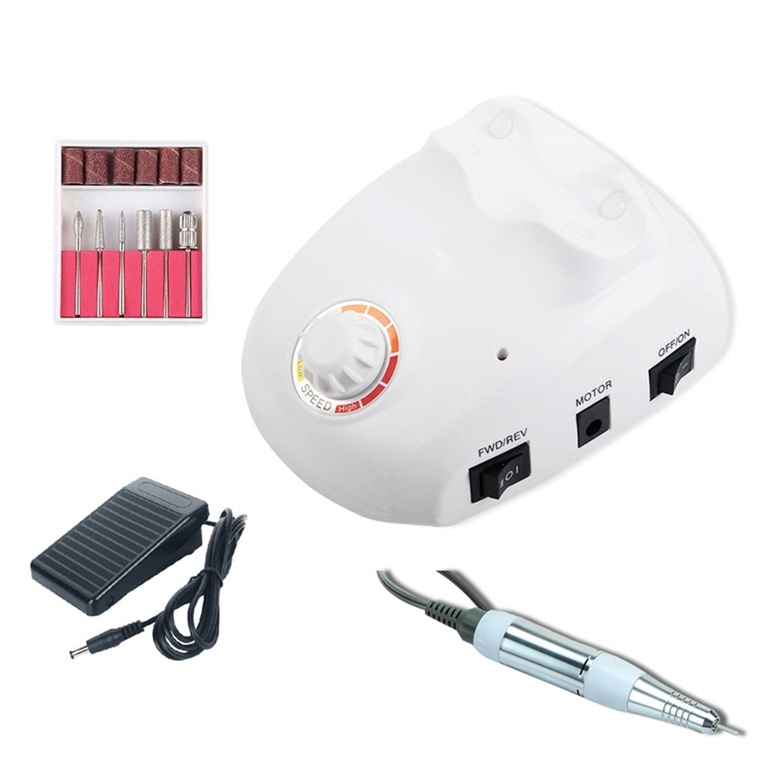 35000RPM Electric Nail Drill Machine, Professional Nail Drill Machine Sets For Manicure Nail Polish Gel Romover Pedicure Nail File Nail Art Equipmen ,Low Noise