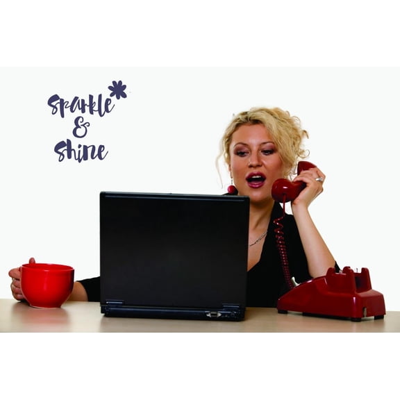 Custom Decals Sparkle And Shine Wall Art Size: 12 X 12 Inches Color: As Seen