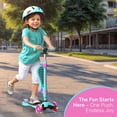 thumbnail image 2 of Dribbl 3-Wheel Kids Scooter with Seat, Light-Up Wheels, Adjustable Handlebar, Wide Deck & Rear Brake, Ages 2+, 2 of 7
