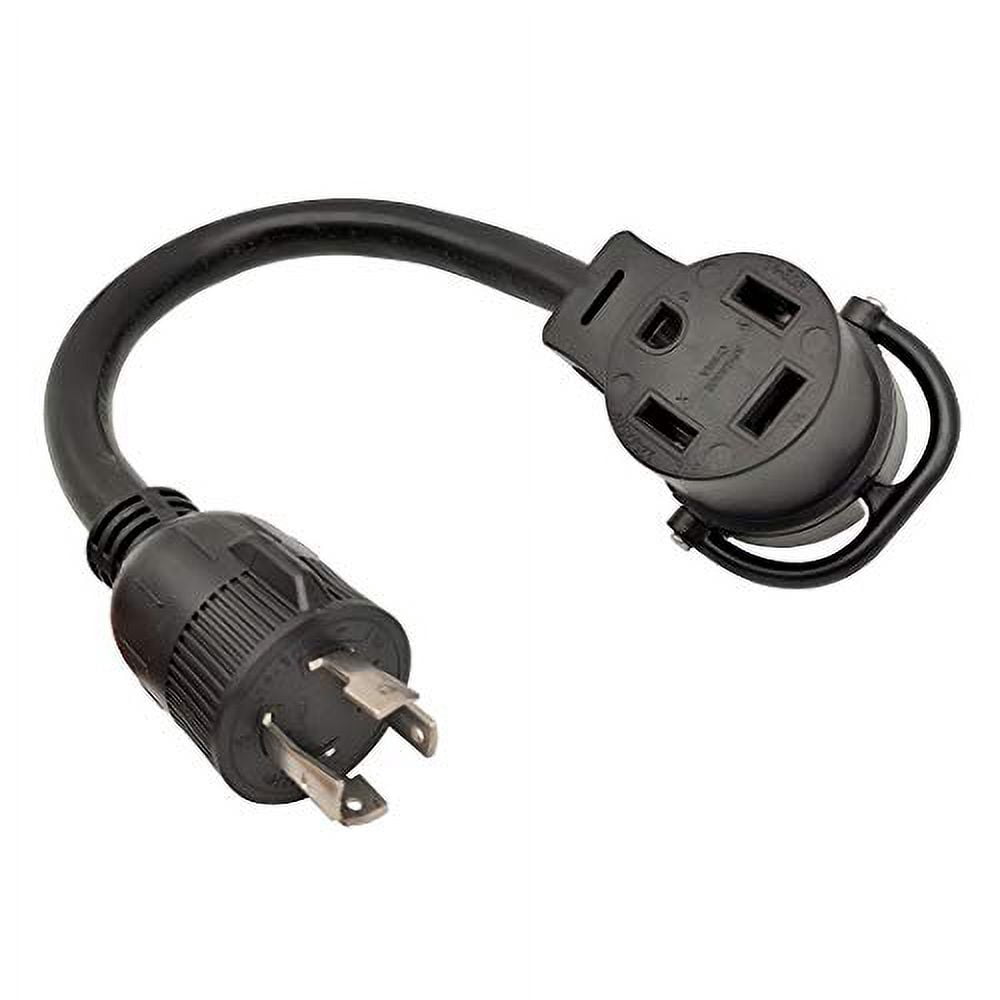 Parkworld 61827 Adapter Cord 4 Prong Plug Generator L14-30P to 14-60R Welder Receptacle, NEMA L14-30 Generator Male to NEMA 14-60R Welding Female, 30A, 125V/250V 1.5FT