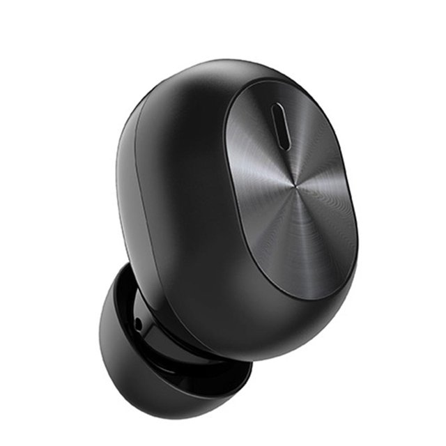 Auricular único Bluetooth 5.0, auricular interno, auricular estéreo recargable para automóvil, auricular para teléfonos con cancelación de r Negro Sunnimix Auricular Bluetooth único