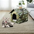 thumbnail image 4 of Portable Cat Shelter Water Furniture Cave Kennel Outdoor Oxford Cloth Warm 35cmx30cmx35cm, 4 of 9