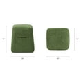 thumbnail image 7 of Jennifer Taylor Home Clyde 14" Tapered Square Upholstered Ottoman, Moss Green Fleeced Teddy, 7 of 7