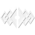 thumbnail image 1 of Ekena Millwork CMP36X24ZE2-04000 4 in. ID x 11.25 in. Rectangle Zoe Architectural Grade PVC Contemporary Ceiling Medallion - 2 Piece, 1 of 1