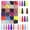 Multicolor3, variant on 576pcs Short Press on Nails Round Square Fake Nails Full Cover Glossy Gel Press on Nails Short Artificial Fingernail False Acrylic Presson Tips 24 Colors for Girls Women