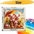 thumbnail image 4 of JYLMOOD Paint by Numbers for Adults Kits, DIY Easy Painting by Numbers for Gift Home Wall Decoration 40x40cm（without Frame) - Pig, 4 of 5