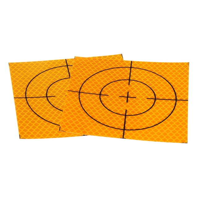 Uxcell 2pcs Survey Reflector Sheet 100x100mm Self-Adhesive Survey Target Mark Yellow