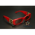 thumbnail image 3 of BALENCIAGA BB0096S 003 Rectangular Squared Red Gold 51 mm Women's Sunglasses, 3 of 5