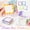 B001- Blue, variant on Arts and Crafts Supplies, Purple 30Pc Non-Stick 4X4 Inch Release Paper Sheets for Diamond Art Painting Framing, Reusable Separator Film for Square Drill Diamond Painting and Bead