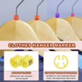 thumbnail image 3 of Uxcell 300 Pcs 120 Size Clothes Hanger Marker Plastic Garment Tags Fit 3mm to 5mm Rod Yellow, 3 of 7