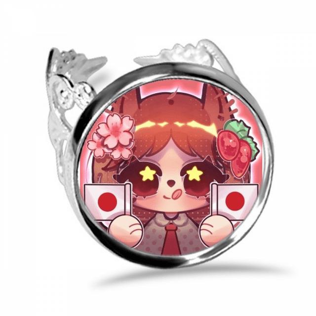 Écureuil Japon Cerisier Fleurs Doigt Bague Cerceau Bijoux Réglable Main Ornement