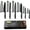 Black-01, variant on Marco Almond KYA37 Non-Stick Coated High Carbon Stainless Kitchen Rainbow Knife Set with Sheath Dishwasher Safe Cutlery Set，6 Piece Set