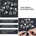 thumbnail image 5 of 304 Stainless Steel Charms Laser Cut Polishing Key and Lock Stainless Steel Color 17~20x13mm Hole: 1mm 12pcs/box, 5 of 7
