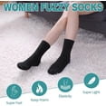 thumbnail image 3 of Womens Fuzzy Socks Cozy Fluffy Winter Cabin Slipper Warm Soft Microfiber Plush Home Sleeping Socks, 3 of 12